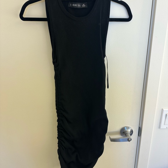 Lioness Black Ruched Mini Dress by - Picture 2 of 4